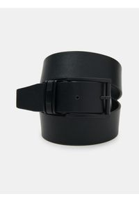 Sinsay - Pasek do spodni z imitacji skóry - czarny. Kolor: czarny. Materiał: skóra #1