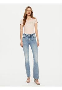 Guess T-Shirt W5RI11 J1314 Różowy Regular Fit. Kolor: różowy. Materiał: bawełna