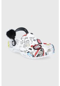 Crocs - Klapki x Disney. Nosek buta: okrągły. Kolor: biały. Wzór: motyw z bajki #3