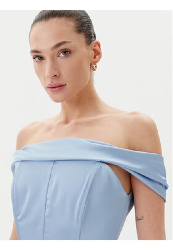 Rinascimento Sukienka wieczorowa CFC0123802003 Błękitny Regular Fit. Kolor: niebieski. Materiał: syntetyk. Styl: wizytowy