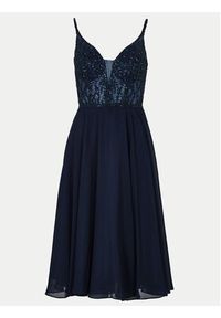 Hey Kyla Sukienka koktajlowa 5AC106HK Granatowy Slim Fit. Kolor: niebieski. Materiał: syntetyk. Styl: wizytowy #3