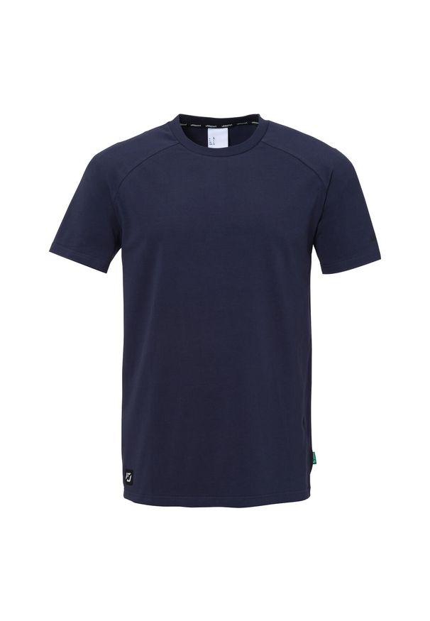 UHLSPORT - Koszulka Uhlsport ID. Kolor: niebieski, wielokolorowy, czarny. Wzór: napisy. Sport: piłka nożna