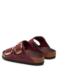 Birkenstock Klapki Arizona Big Buckle Leoi 1027988 Bordowy. Kolor: czerwony. Materiał: skóra #2