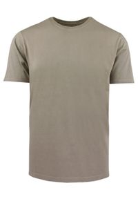 Męski T-Shirt -Brave Soul- Delikatny Efekt Sprania Tkaniny - Beż. Okazja: na co dzień. Kolor: wielokolorowy, brązowy, beżowy. Materiał: bawełna. Sezon: lato, wiosna. Styl: casual #1