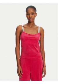 Juicy Couture Top Elina JCLCT125501 Różowy Slim Fit. Kolor: różowy. Materiał: syntetyk