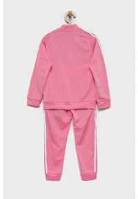 adidas Originals dres dziecięcy kolor różowy. Kolor: różowy. Materiał: dresówka. Wzór: aplikacja #3