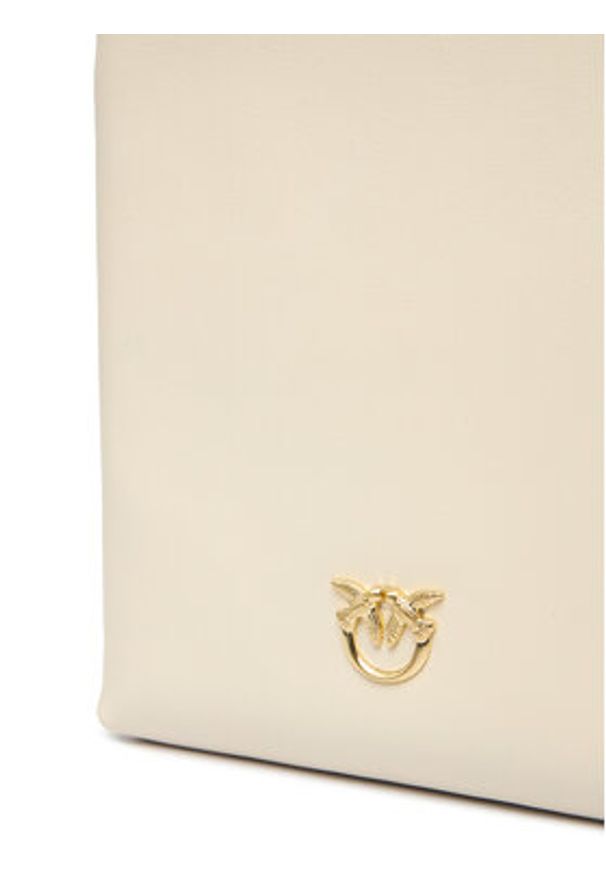 Pinko - PINKO Torebka Flat Satchel AI 25-26 PCPL 105352 A0QO Écru. Materiał: skórzane
