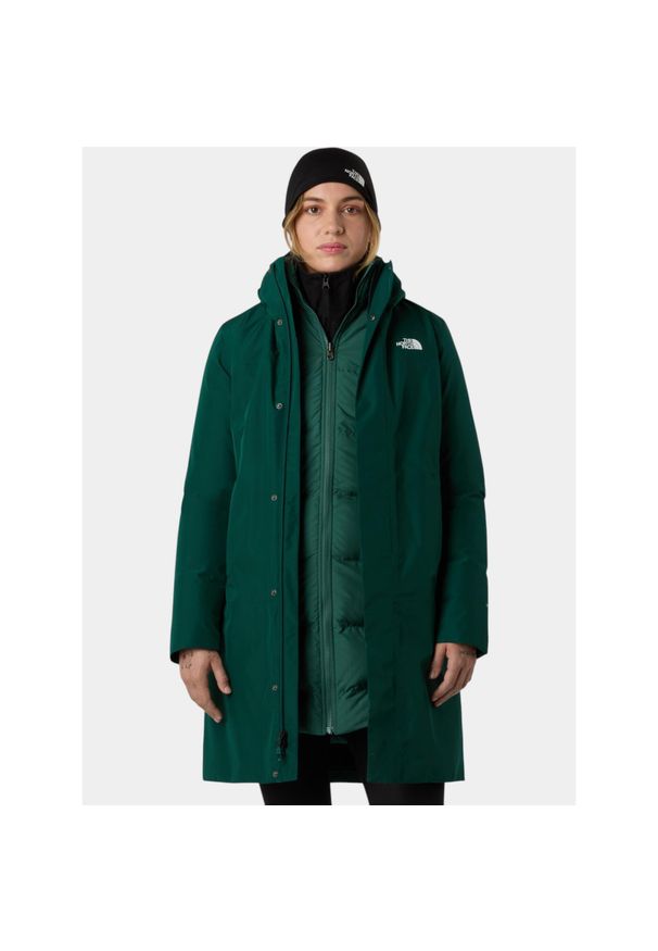 Płaszcz Zimowy Damski The North Face W Suzanne Triclimate 2.0. Kolor: zielony. Materiał: puch. Sezon: zima. Sport: turystyka piesza
