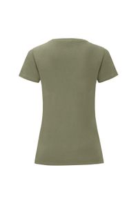 FRUIT OF THE LOOM - T-shirt Damski Iconic 150. Kolor: zielony. Materiał: bawełna. Sport: turystyka piesza