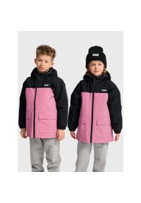 Kurtka dziecięca z kapturem Hummel Block WP. Typ kołnierza: kaptur. Kolor: różowy #1