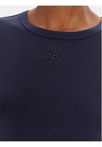 Hugo - HUGO T-Shirt Deloris 50512002 Granatowy Regular Fit. Kolor: niebieski. Materiał: bawełna #3