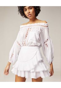 CHARO RUIZ IBIZA - Biała spódnica mini Fera. Kolor: biały. Materiał: bawełna. Sezon: lato. Styl: wakacyjny #2