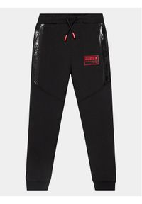 Guess Spodnie dresowe L4RQ13 KBO62 Czarny Regular Fit. Kolor: czarny. Materiał: syntetyk #1