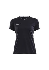 Koszulka treningowa damska Craft 19056229900. Kolor: czarny. Materiał: poliester. Długość rękawa: krótki rękaw. Długość: krótkie