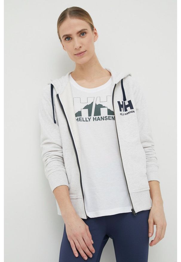 Helly Hansen - Bluza. Okazja: na co dzień. Typ kołnierza: kaptur. Kolor: szary. Styl: casual