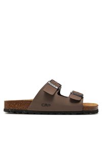 CMP Klapki Eco Thalitha Wmn Slipper 3Q91016 Brązowy. Kolor: brązowy. Materiał: skóra