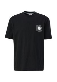 s.Oliver T-Shirt 2129466 Czarny Regular Fit. Kolor: czarny. Materiał: bawełna