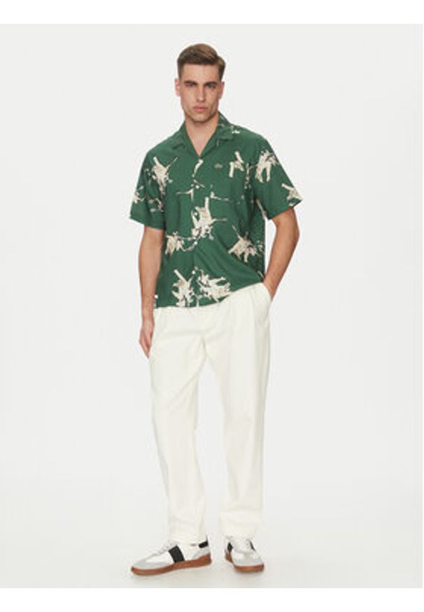 Lacoste Koszula CH0113 Zielony Relaxed Fit. Kolor: zielony. Materiał: bawełna