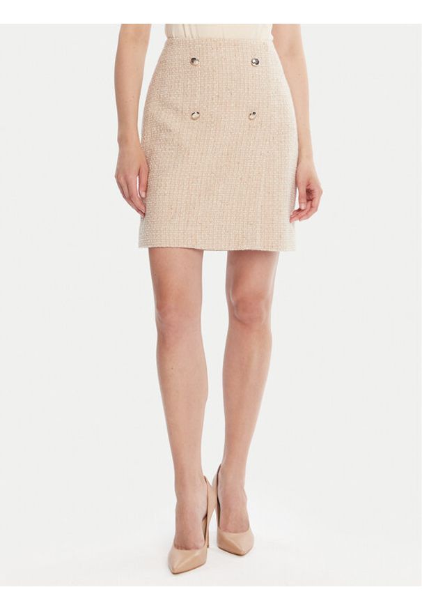 JOOP! Spódnica mini 58 253S58Saida 30047955 Beżowy Regular Fit. Kolor: beżowy. Materiał: syntetyk