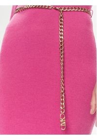 MICHAEL Michael Kors Sukienka dzianinowa MF381UN4VR Różowy Slim Fit. Kolor: różowy. Materiał: wełna