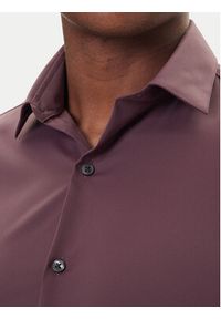 Calvin Klein Koszula LV019EU073 Bordowy Slim Fit. Kolor: czerwony. Materiał: syntetyk #3