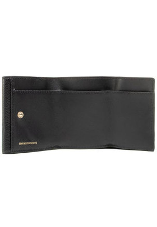 Emporio Armani Mały Portfel Damski Y3H215 YFW9B 80001 Czarny. Kolor: czarny. Materiał: skóra