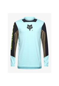 FOX - Bluza rowerowa męska Fox Defend LS Jersey Elevated. Kolor: zielony. Materiał: jersey