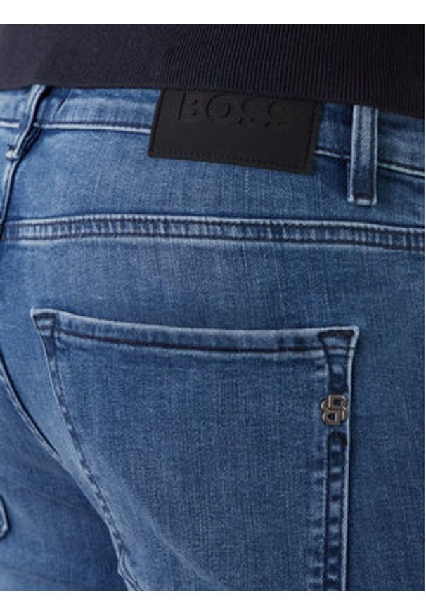 BOSS Jeansy P-Delaware 50555220 Granatowy Slim Fit. Kolor: niebieski