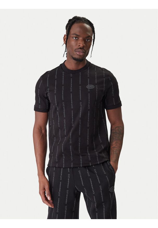 EA7 Emporio Armani T-Shirt 7M001391 AF12874 FC039 Czarny Regular Fit. Kolor: czarny. Materiał: bawełna