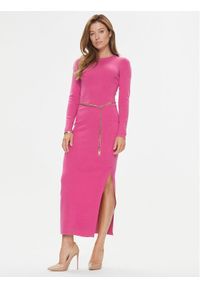 MICHAEL Michael Kors Sukienka dzianinowa MF381UN4VR Różowy Slim Fit. Kolor: różowy. Materiał: wełna #1