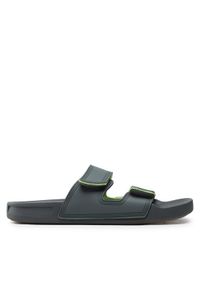 Quiksilver Klapki AQYL101252 Zielony. Kolor: zielony. Materiał: skóra