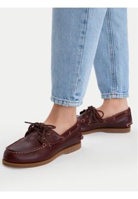 Timberland Półbuty Classic Boat TB0A2Q9XEIW1 Bordowy. Kolor: czerwony. Materiał: skóra #1