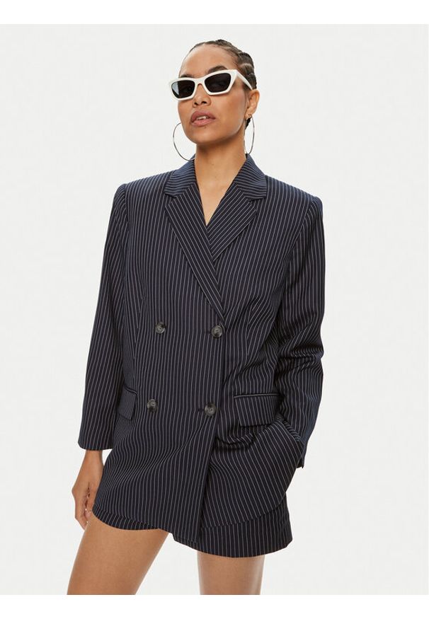 2NDDAY Marynarka Herman 2244115170 Granatowy Regular Fit. Kolor: niebieski. Materiał: syntetyk, wiskoza