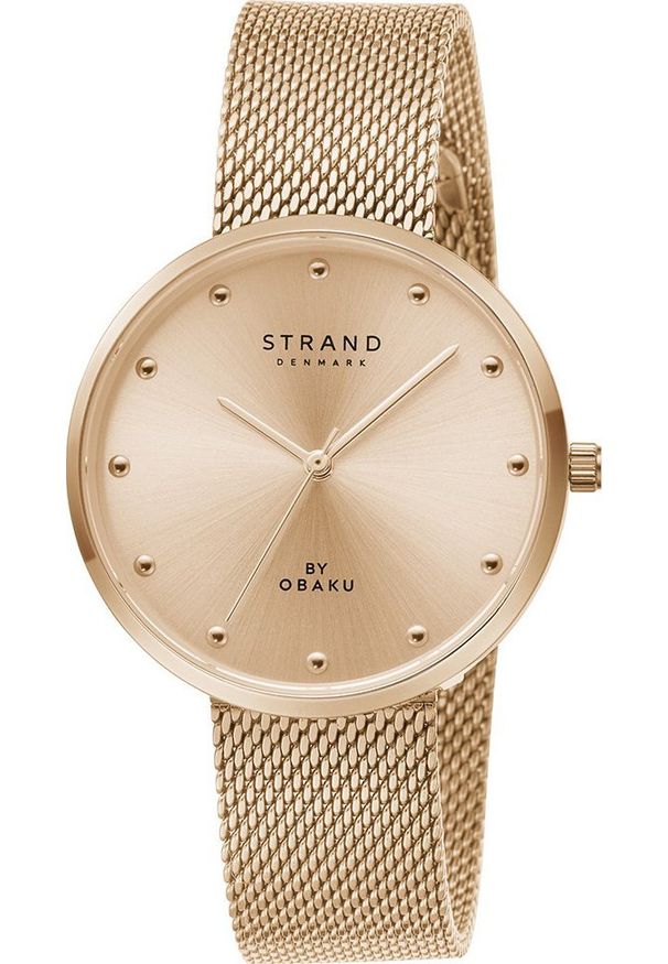 Zegarek Strand Zegarek damski Strand S700LXVVMV-DC różowe złoto. Kolor: złoty, wielokolorowy, różowy