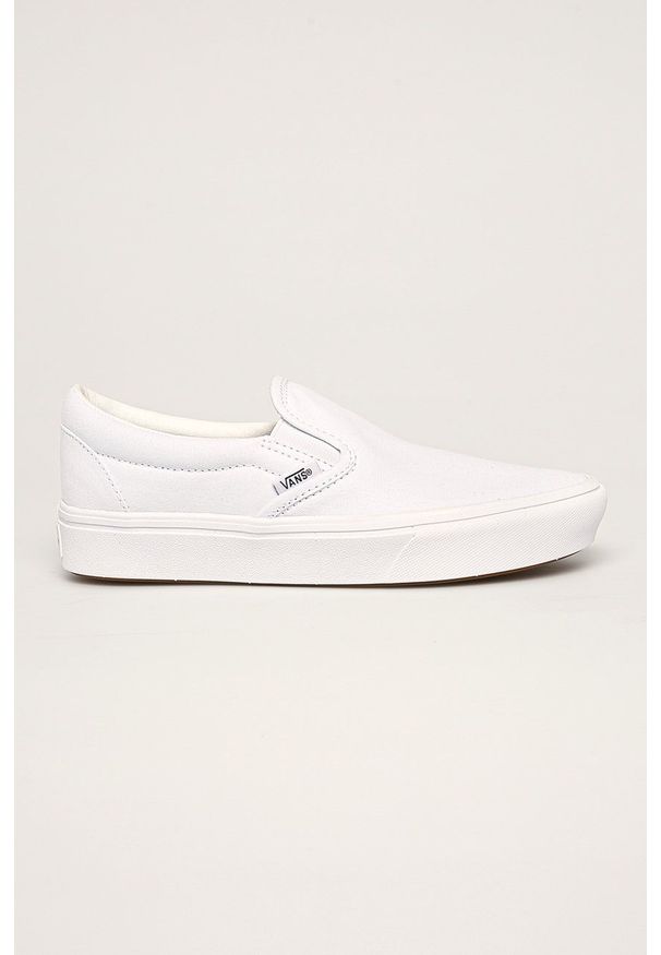 Vans - Tenisówki Comfycush Slip-On. Nosek buta: okrągły. Zapięcie: bez zapięcia. Kolor: biały. Materiał: guma