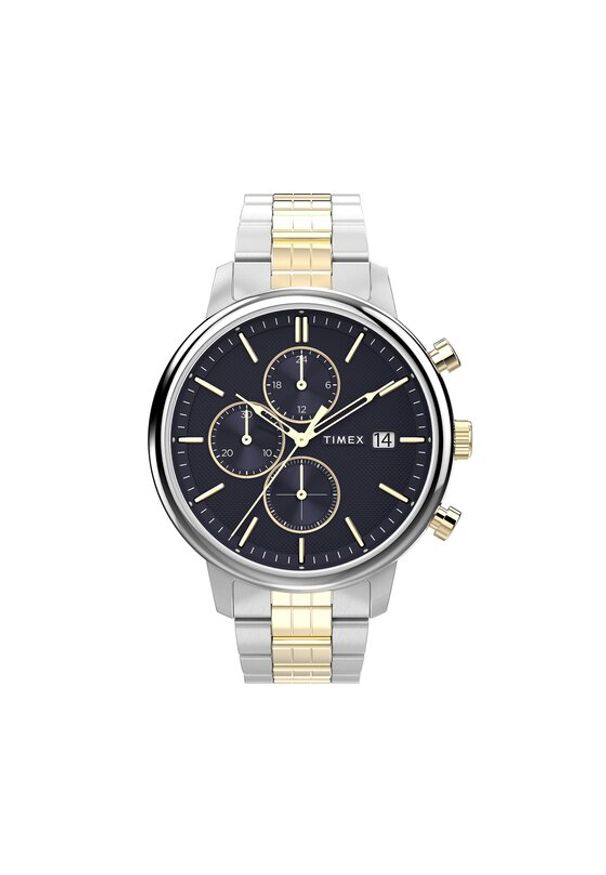 Timex Zegarek Chicago Chronograf TW2W13300 Srebrny. Kolor: srebrny