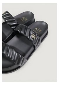 Armani Exchange Klapki XW002574 AF22799 UC001 Czarny. Kolor: czarny. Materiał: skóra #4