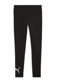 Puma - Spodnie legginsy damskie PUMA ESS METALLIC bawełniane. Kolor: wielokolorowy, czarny, szary. Materiał: bawełna