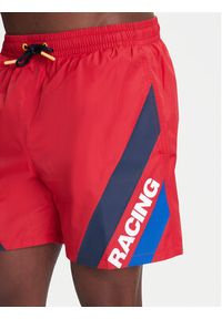 Pepe Jeans Szorty kąpielowe Red Bull Racing RMB10007 Czerwony Regular Fit. Kolor: czerwony. Materiał: syntetyk #3
