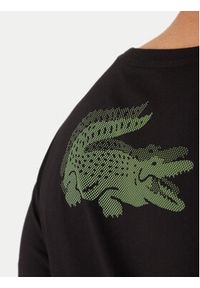 Lacoste T-Shirt TH0003 Czarny Regular Fit. Kolor: czarny. Materiał: syntetyk, bawełna #3