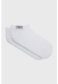 Calvin Klein Jeans Skarpetki (2-pack) 701218749.NOS damskie kolor biały. Kolor: biały. Materiał: bawełna