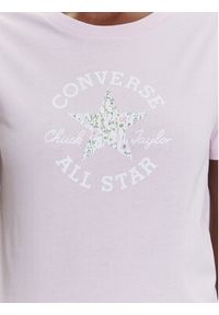 Converse T-Shirt Floral Chuck Taylor 10027751-A03 Różowy Regular Fit. Kolor: różowy. Materiał: bawełna #4