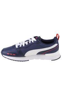 Buty do chodzenia męskie Puma R78 SL. Zapięcie: sznurówki. Kolor: wielokolorowy, niebieski, szary. Materiał: materiał, syntetyk, tkanina. Szerokość cholewki: normalna. Sport: turystyka piesza
