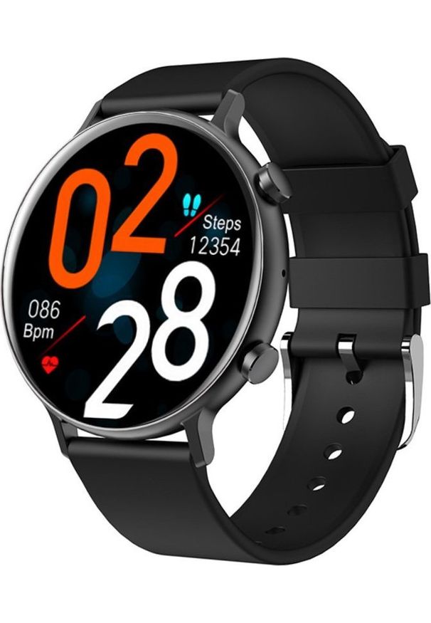 Smartwatch Rubicon RNCE98 Czarny + biały pasek (RNCE98). Rodzaj zegarka: smartwatch. Kolor: wielokolorowy, czarny, biały