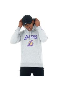 New Era - Bluza z kapturem Los Angeles Lakers. Typ kołnierza: kaptur. Kolor: szary #1