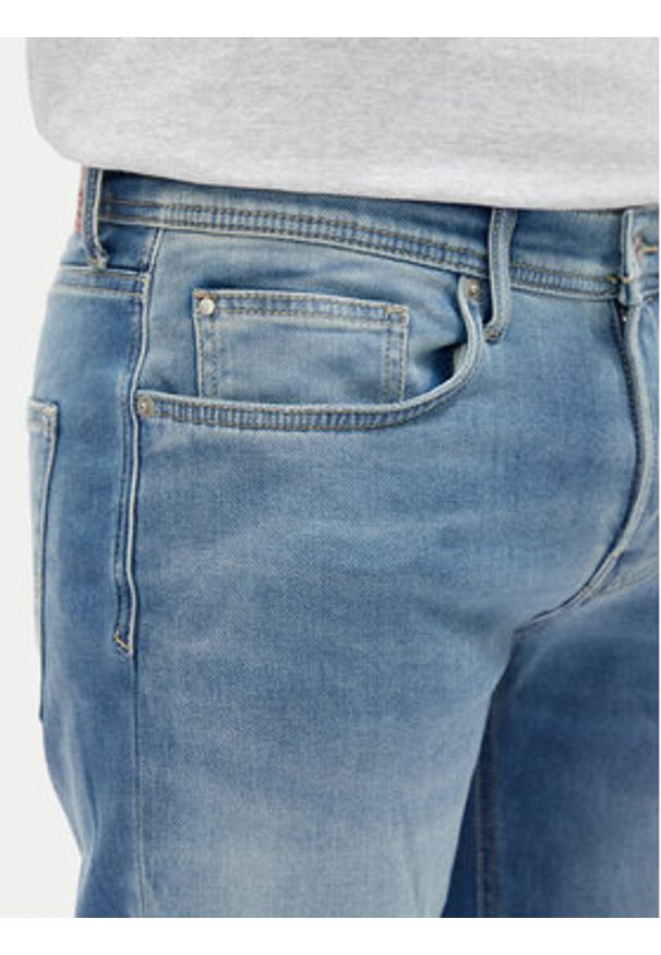 Pepe Jeans Szorty jeansowe PM801075 Niebieski Slim Fit. Kolor: niebieski. Materiał: bawełna