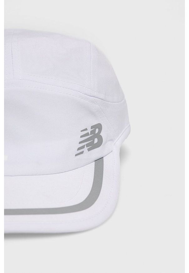 New Balance - Czapka. Kolor: biały. Wzór: nadruk
