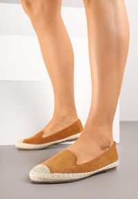 Born2be - Jasnobrązowe Espadryle Ozdobione Plecionką Tiaziane. Okazja: na co dzień, na imprezę, na spacer. Kolor: brązowy. Wzór: aplikacja. Sezon: lato. Styl: klasyczny, elegancki, casual