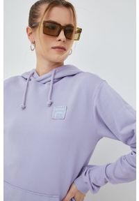 Fila bluza Bouillon kolor fioletowy z kapturem gładka. Typ kołnierza: kaptur. Kolor: fioletowy. Materiał: dzianina. Wzór: gładki #3
