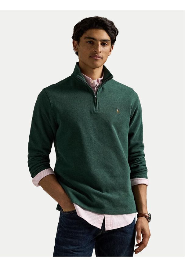 Polo Ralph Lauren Sweter 7,10672E+11 Zielony Regular Fit. Typ kołnierza: polo. Kolor: zielony. Materiał: bawełna